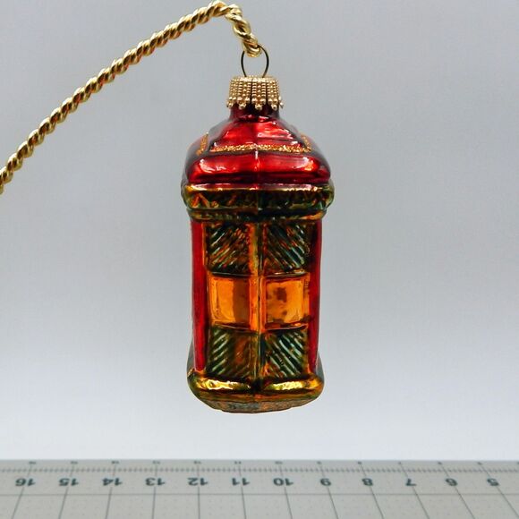 Krebs Grandmother Clock Glass Ornament Germany Pendulum Glitter 3.25 Inch - Picture 3 of 8